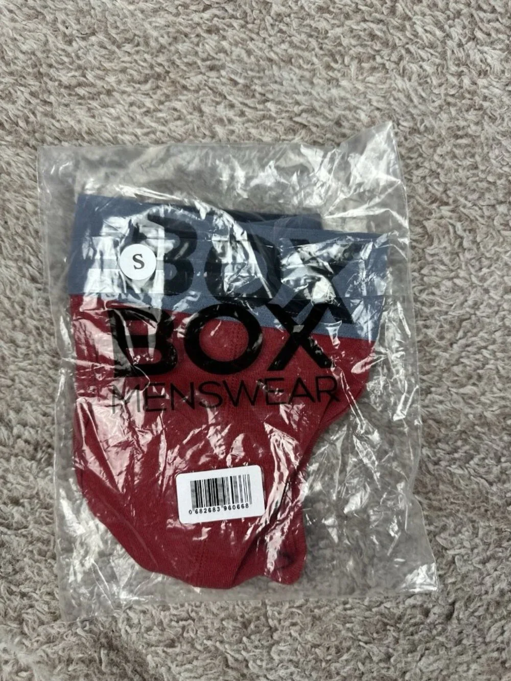 BOX Menswear Men’s S Red/Gray/Black Cotton Jersey Jockstrap Underwear Stretch